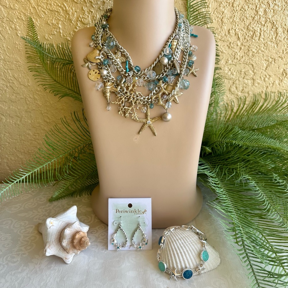 Seashore theme jewelry set (3 pc)
